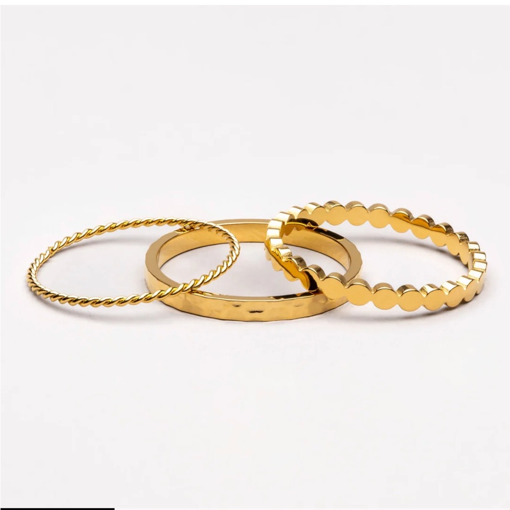Elegant Gold Stacking Rings - Picture 2 of 8